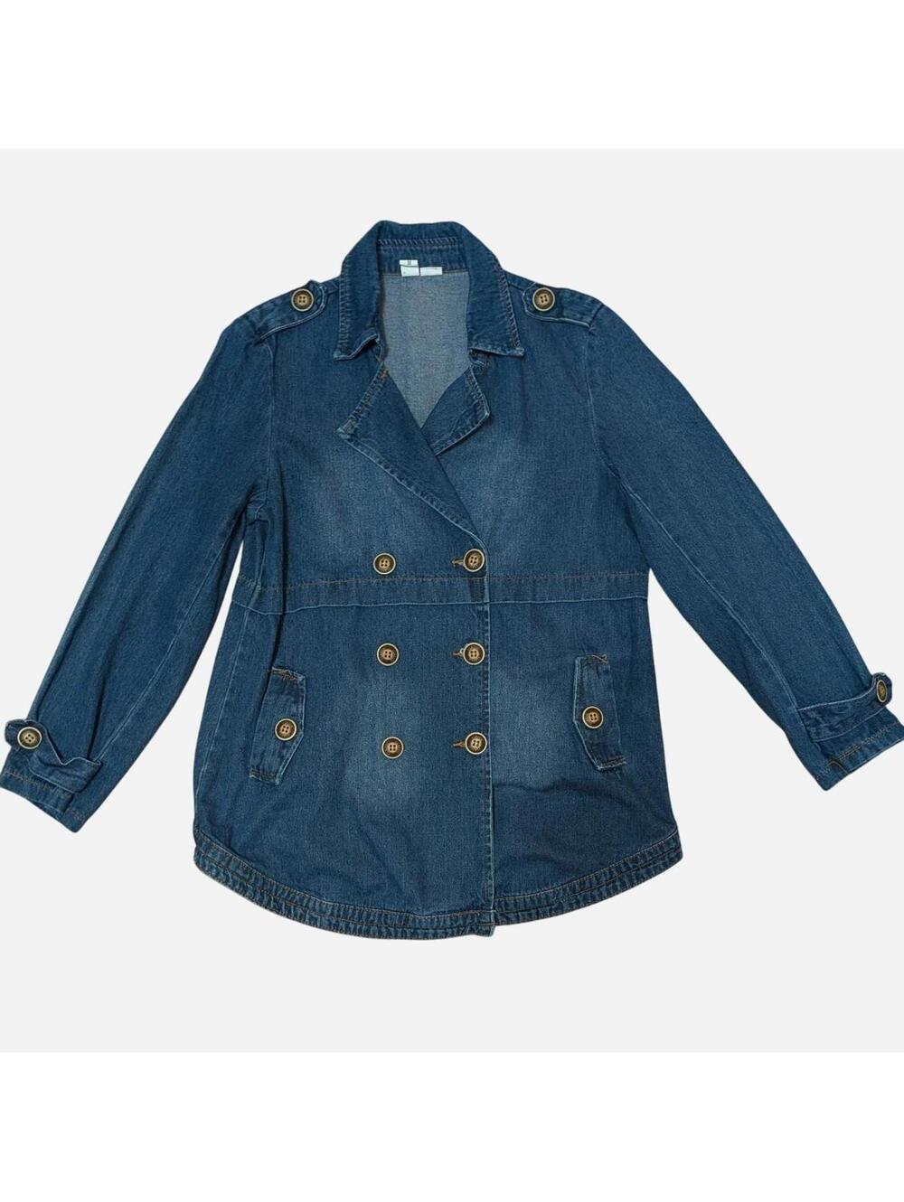 Vintage 1990s YHD Jeans Denim Peacoat Jacket Double Breasted Size M